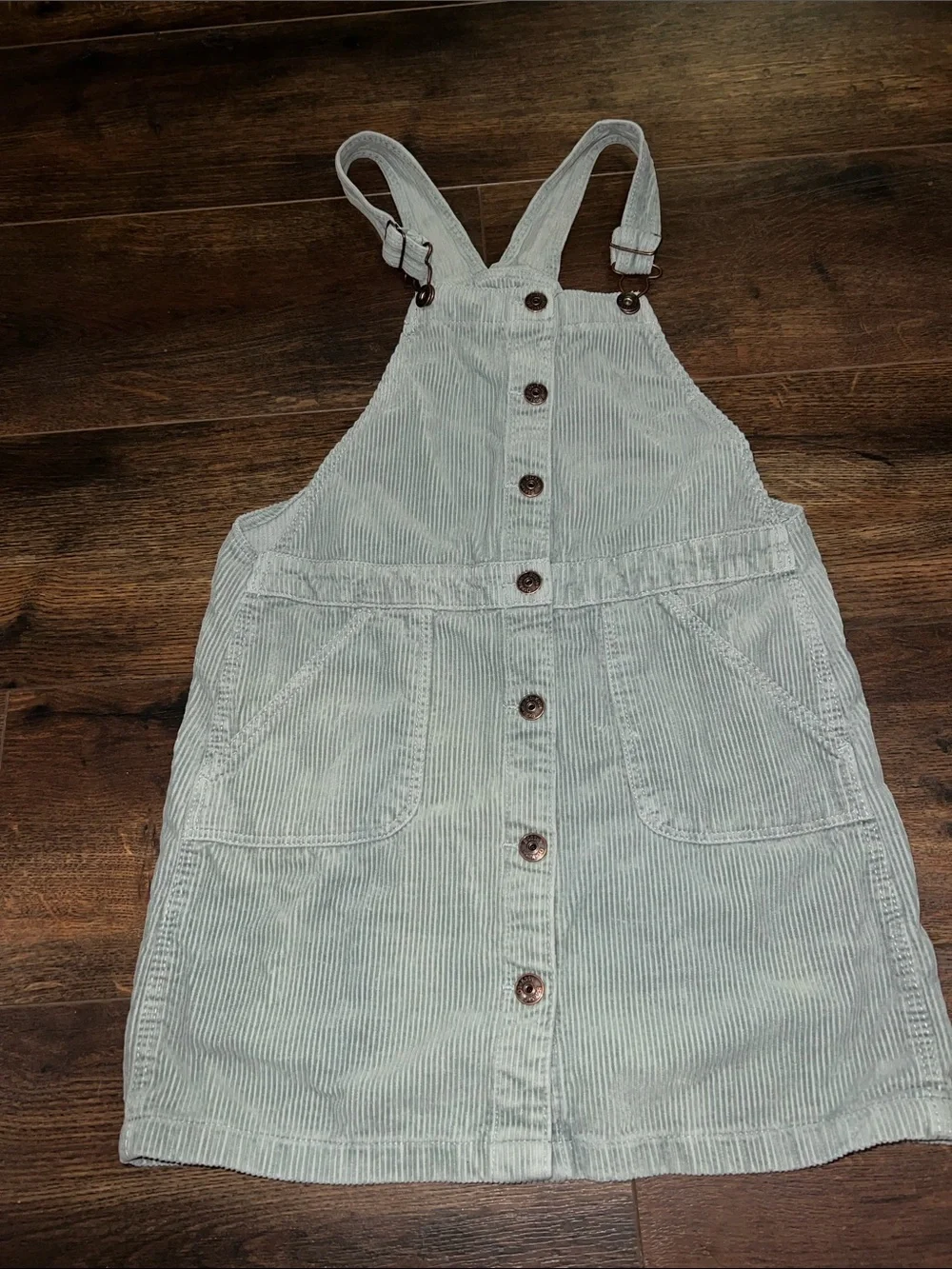 OshKosh B'gosh Light Green Corduroy Pinafore Dress